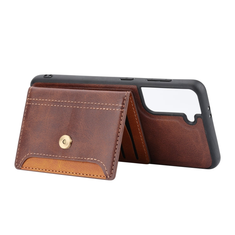 Para Samsung Galaxy S23 5G Color de piel de becerro a juego TPU + PU Funda para teléfono (Rojo)