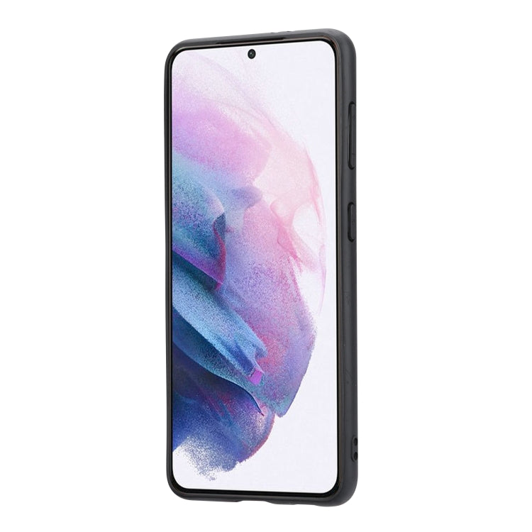 Para Samsung Galaxy S23+ 5G Funda de teléfono TPU + PU de piel de becerro a juego con el color (Marrón)