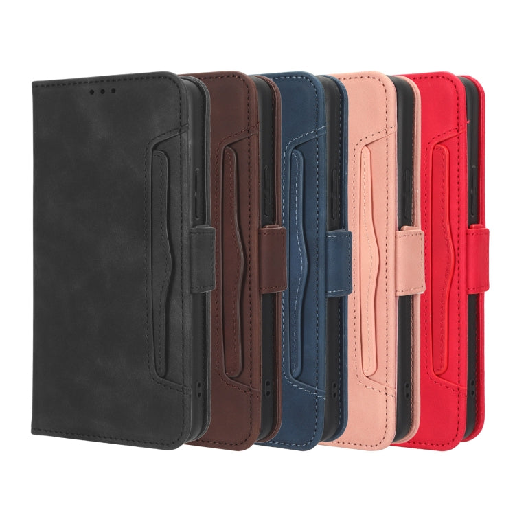 Funda de Cuero para Huawei Nova 10 Se con Textura Becerro y Ranuras para Tarjetas (Rojo)