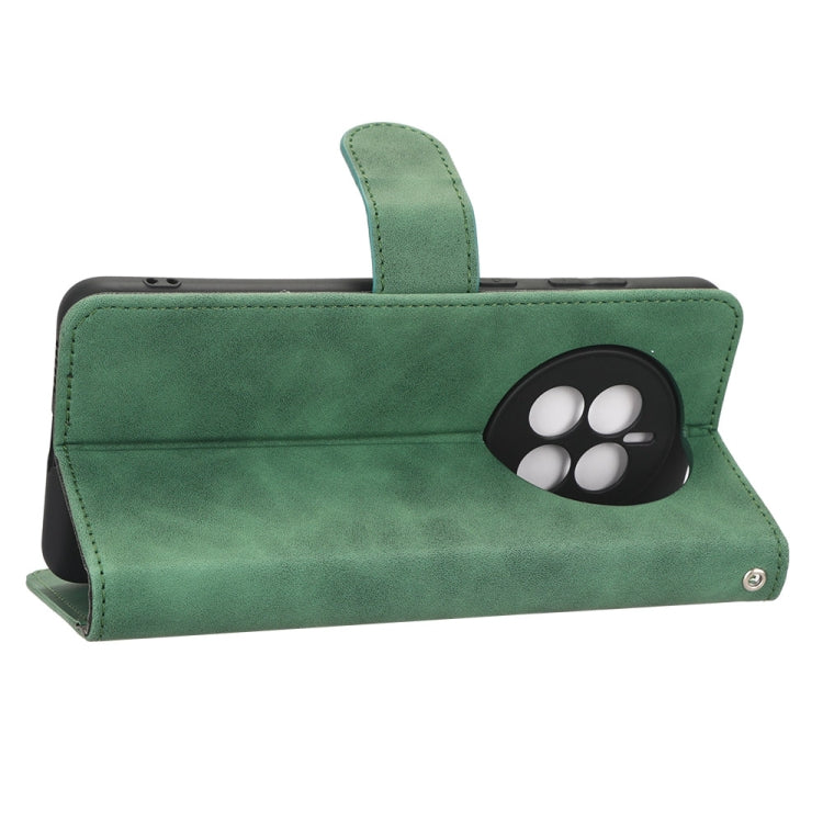 Funda para Huawei Mate 50 Skin Feel con tapa magnética de cuero (Verde)