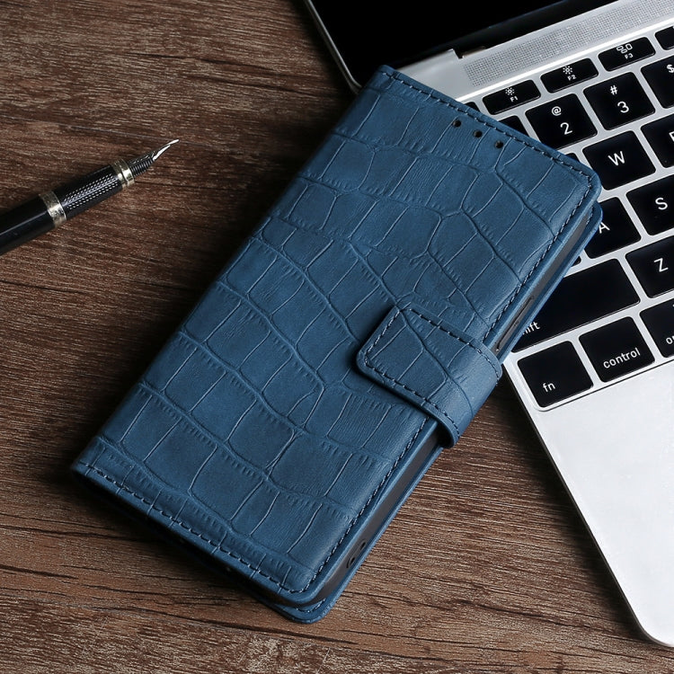 Funda de Cuero para Huawei Nova 10 Se Skin Feel Cocodrilo con Cierre Magnético (Azul)