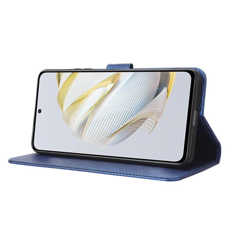 Funda para Huawei Nova 10 Se Caja de Cuero con Textura de Diamante (Azul)