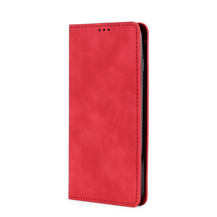 Funda para Huawei Nova 10 Se Skin Feel Leather con Tapa Horizontal Magnética (Rojo)