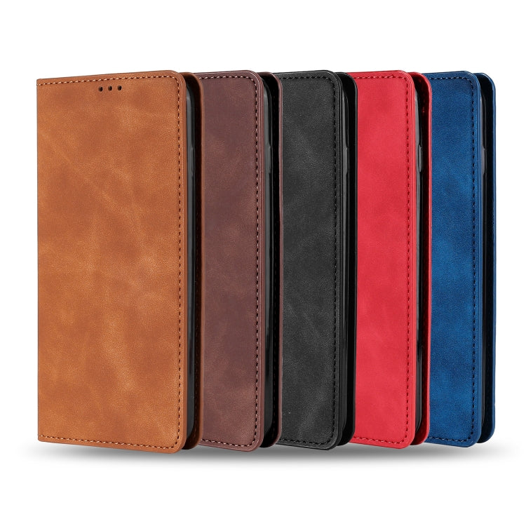 Funda para Huawei Nova 10 Se Skin Feel Leather con Tapa Horizontal Magnética (Rojo)