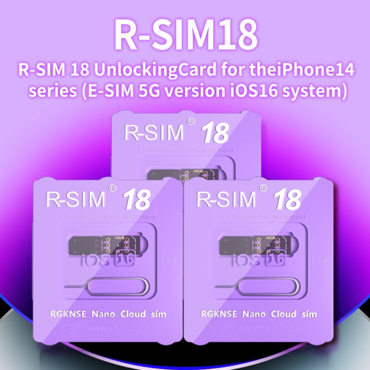 Tarjeta de Desbloqueo Universal R-Sim 18 5G para iOS16