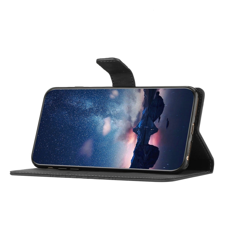 Funda de Cuero para Huawei P40 Lite Diamond Embossed Skin Feel con Cordón (Negro)