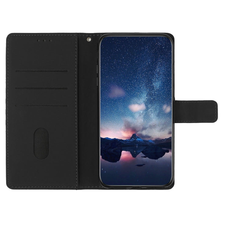 Funda de Cuero para Huawei P40 Lite Diamond Embossed Skin Feel con Cordón (Negro)