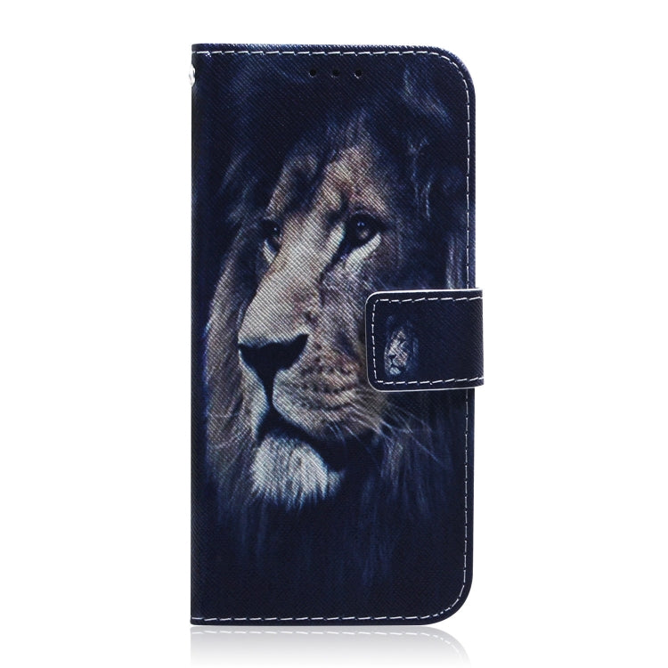 Estuche de Teléfono Samsung Galaxy A04E / F04 / M04 Cuero con Tapa Dibujo León