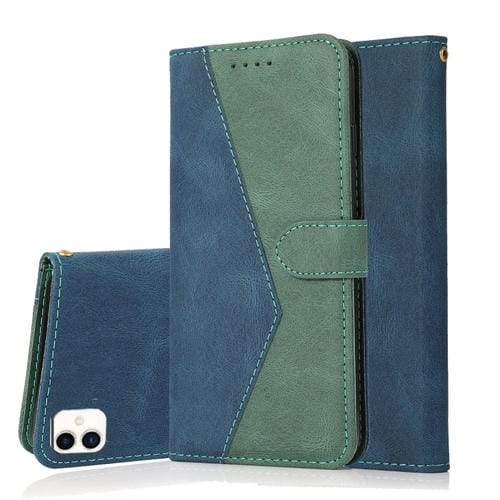 Funda para Samsung Galaxy A05 Cuero Costuras Dos Colores (Azul Verde)