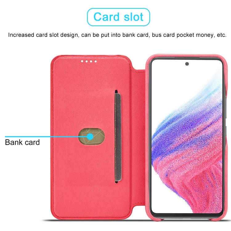 Para Samsung Galaxy A54 5G LC.IMEEKE Hon Ancient Series Funda de cuero con tapa horizontal para teléfono (Rojo)