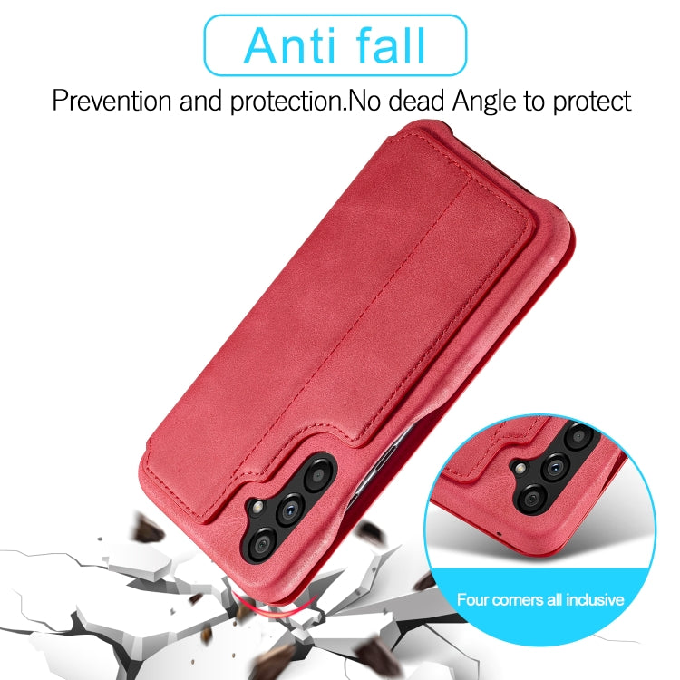 Para Samsung Galaxy A54 5G LC.IMEEKE Hon Ancient Series Funda de cuero con tapa horizontal para teléfono (Rojo)