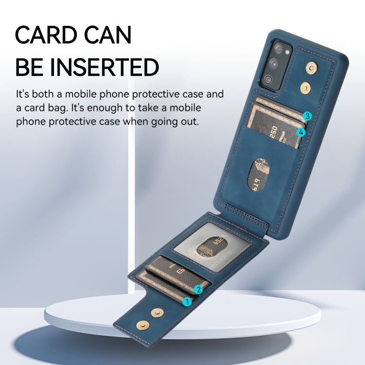 Para Samsung Galaxy S20 Armor Ring Wallet Back Cover Phone Case (Azul)