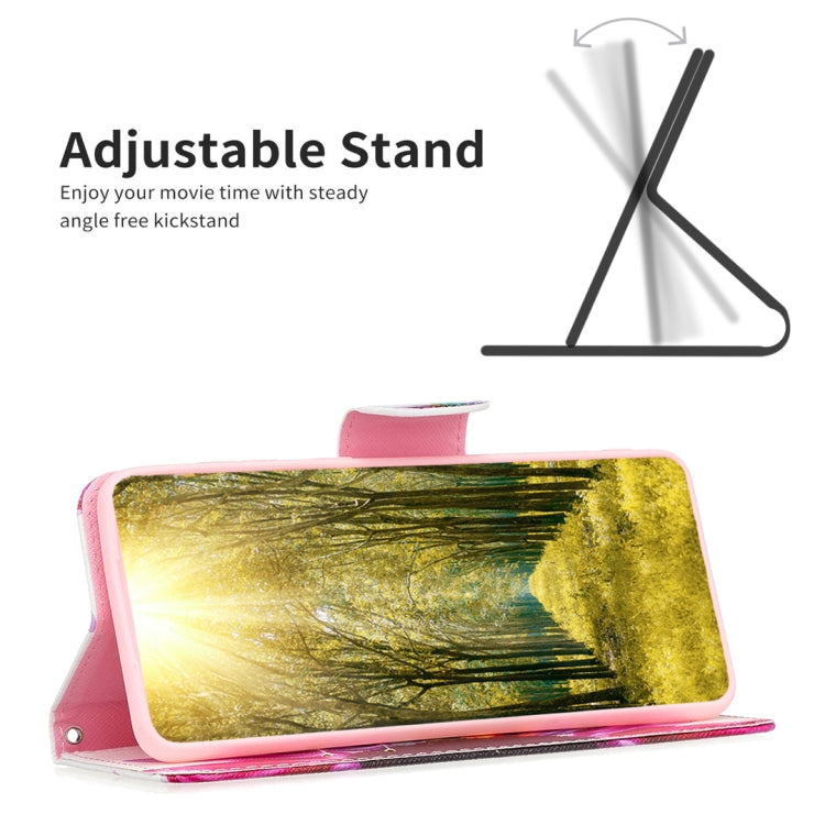Para Samsung Galaxy A24 4G Estuche de teléfono de cuero con patrón de dibujo coloreado (flor del sol)
