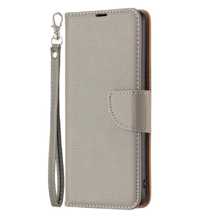 Para Samsung Galaxy A24 4G Litchi Texture Pure Color Leather Phone Case (Gris)
