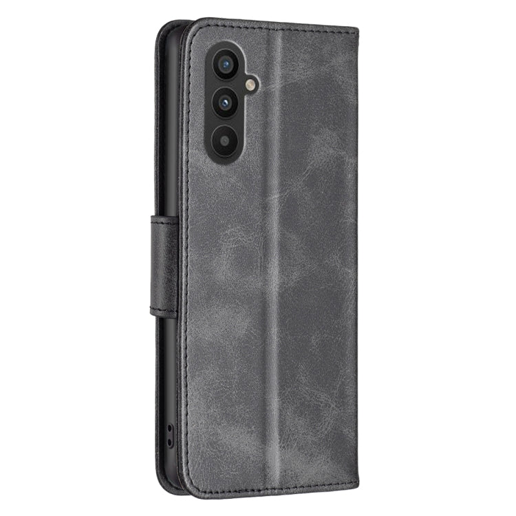 Para Samsung Galaxy A24 4G Funda de cuero con textura de piel de cordero (Negro)
