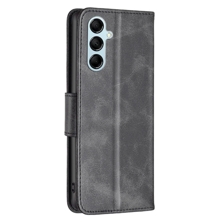 Para Samsung Galaxy M14 5G Funda de cuero con textura de piel de cordero (Negro)