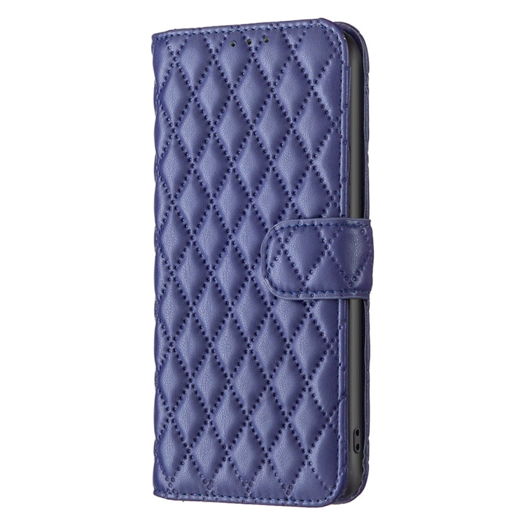 Para Samsung Galaxy A24 4G Diamond Lattice Wallet Funda de cuero con tapa para teléfono (Azul)