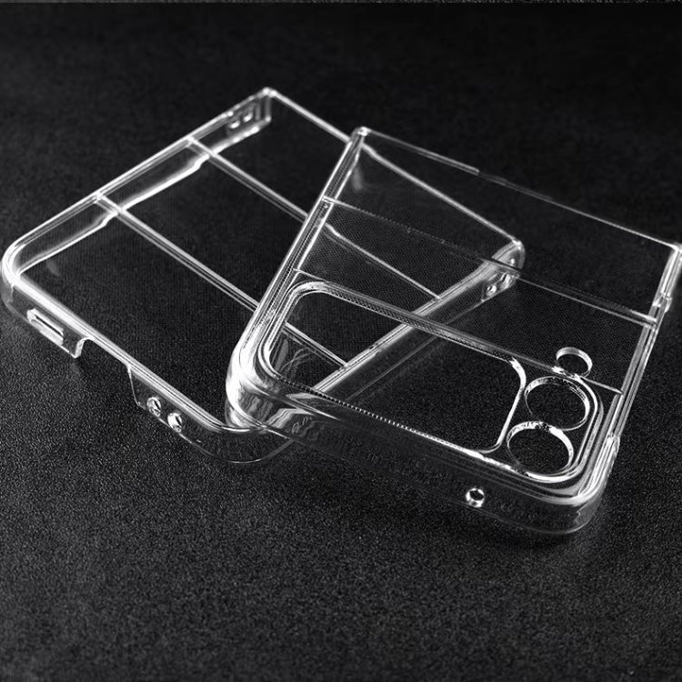 Para Samsung Galaxy Z Flip3 5G transparente brillante caja del teléfono de la PC