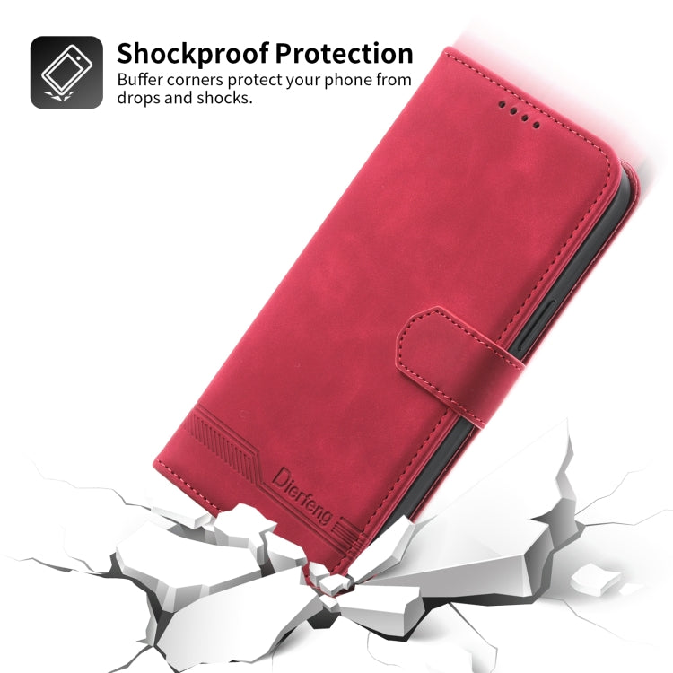 Para Samsung Galaxy Z Fold4 5G Dierfeng Dream Line TPU + PU Funda de cuero para teléfono (Rojo)
