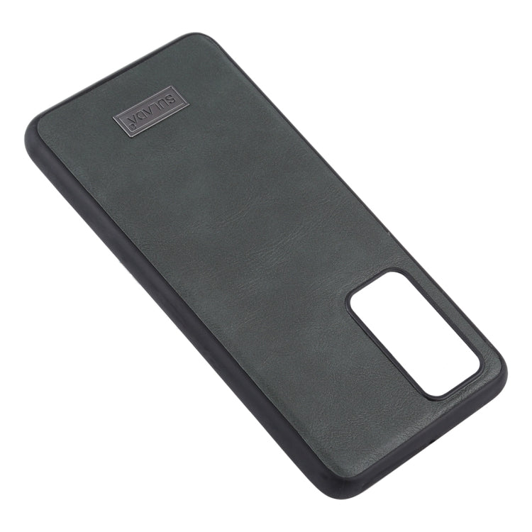 Para Huawei P40 SULADA TPU a prueba de golpes + Funda protectora de cuero hecha a mano (Verde)