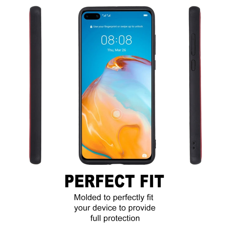Para Huawei P40 SULADA TPU a prueba de golpes + Funda protectora de cuero hecha a mano (Verde)