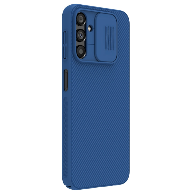 Para Samsung Galaxy A14 4G NILLKIN Black Mirror Series Camshield PC Phone Case (Azul)