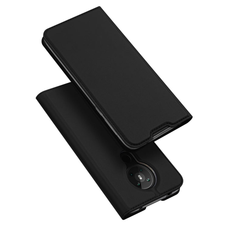 Para Nokia 5.3 DUX DUCIS Skin Pro Series Funda de cuero con tapa horizontal PU + TPU, con soporte y ranuras para tarjetas (Negro)