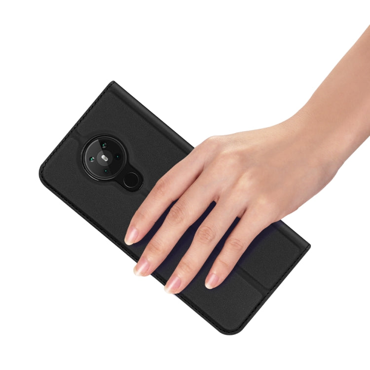 Para Nokia 5.3 DUX DUCIS Skin Pro Series Funda de cuero con tapa horizontal PU + TPU, con soporte y ranuras para tarjetas (Negro)