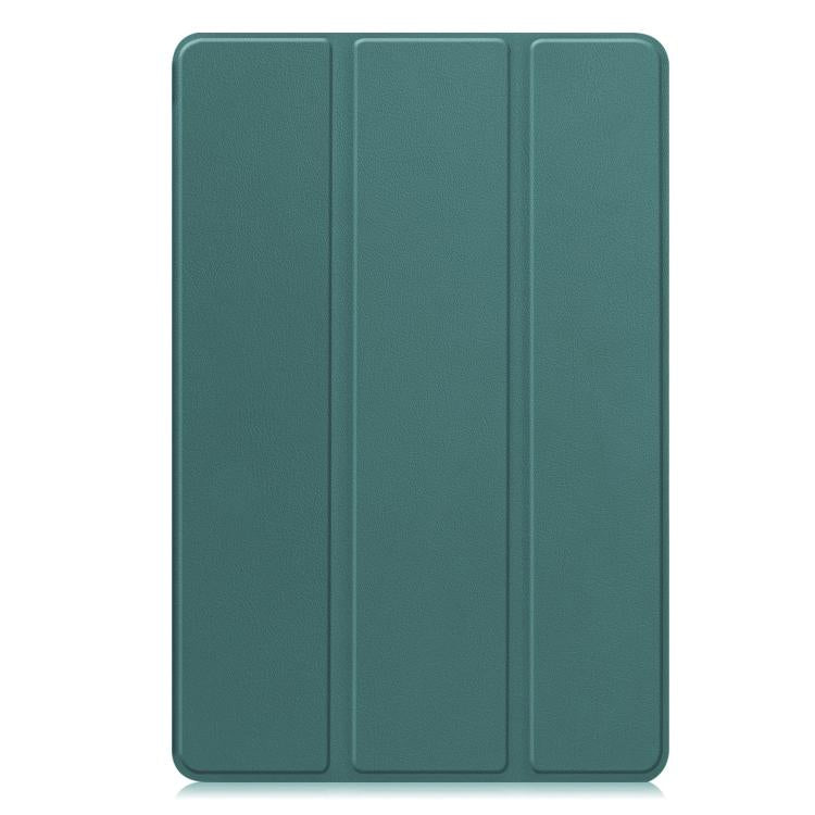 Funda de cuero con textura Custer y tres pliegues para Xiaomi Redmi Pad 2 (verde)