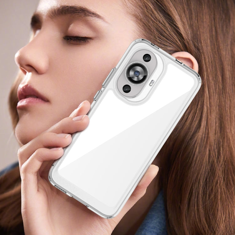 Funda de Acrílico + TPU para Huawei Nova 12 Lite Serie Colorida (Transparente)