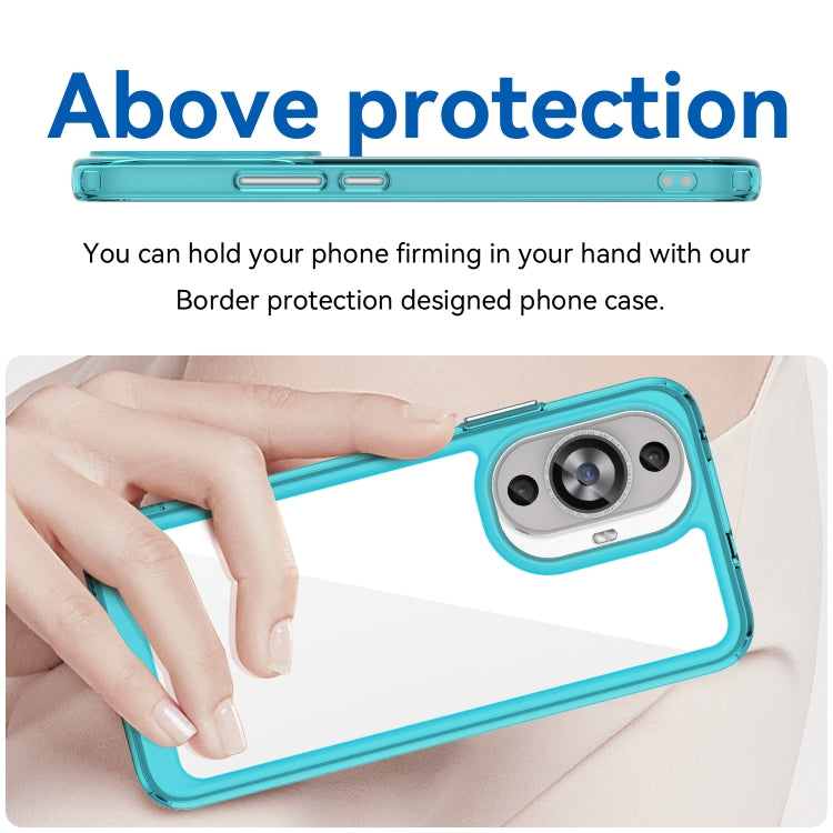 Funda Teléfono Acrílico + TPU Huawei Nova 12 Lite Serie Colorida (Azul Transparente)