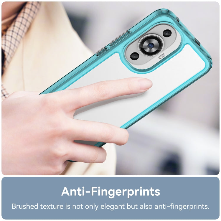 Funda Teléfono Acrílico + TPU Huawei Nova 12 Lite Serie Colorida (Azul Transparente)