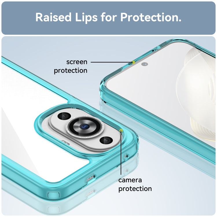Funda Teléfono Acrílico + TPU Huawei Nova 12 Lite Serie Colorida (Azul Transparente)