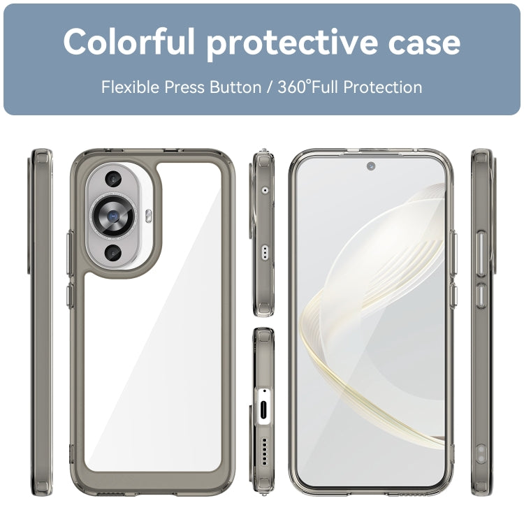 Funda de Acrílico + TPU para Huawei Nova 12 Lite Serie Colorida (Gris Transparente)