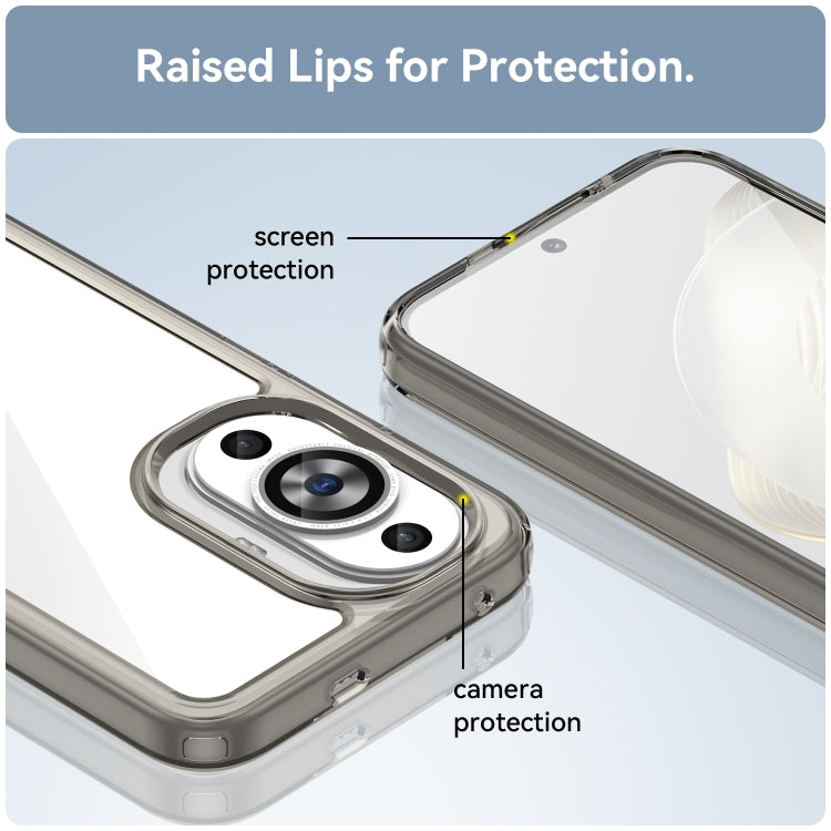 Funda de Acrílico + TPU para Huawei Nova 12 Lite Serie Colorida (Gris Transparente)