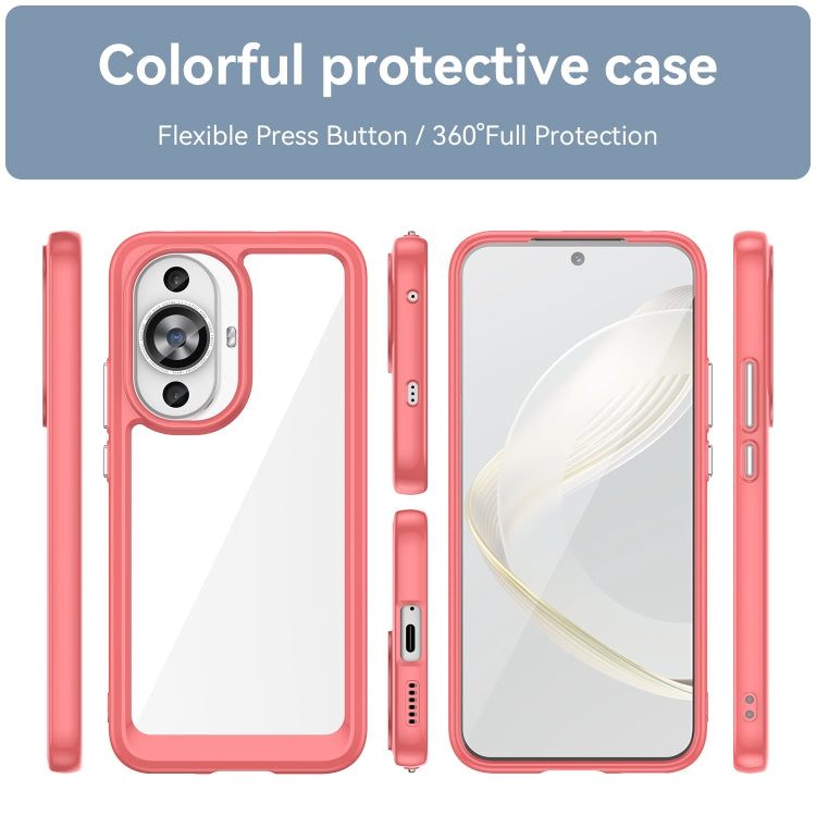 Funda de Teléfono Acrílico + TPU Huawei Nova 12 Lite Serie Colorida (Roja)
