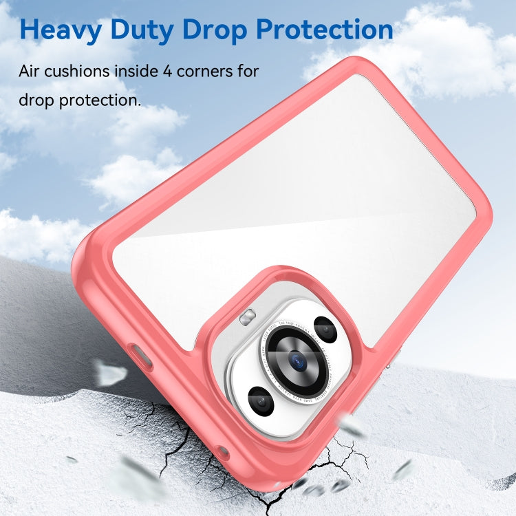 Funda de Teléfono Acrílico + TPU Huawei Nova 12 Lite Serie Colorida (Roja)