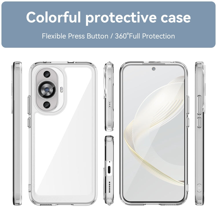 Funda de Teléfono Acrílico y TPU para Huawei Nova 12S Serie Colorida (Transparente)