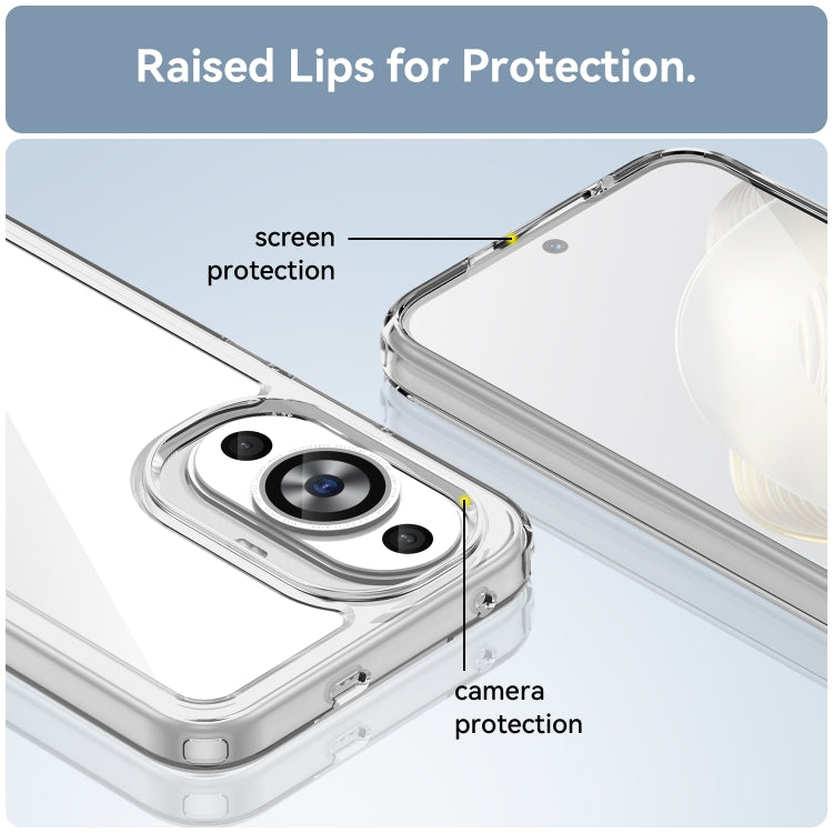 Funda de Teléfono Acrílico y TPU para Huawei Nova 12S Serie Colorida (Transparente)