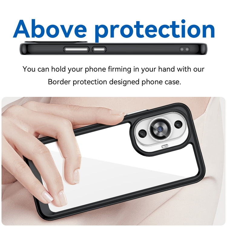 Funda de Acrílico y TPU para Huawei Nova 12S Serie Colorida (Negra)