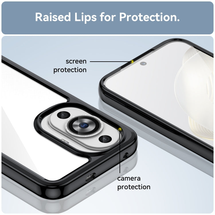 Funda de Acrílico y TPU para Huawei Nova 12S Serie Colorida (Negra)