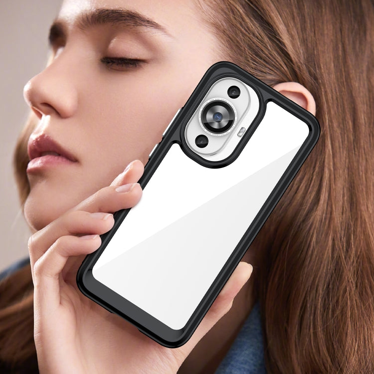 Funda de Acrílico y TPU para Huawei Nova 12S Serie Colorida (Negra)