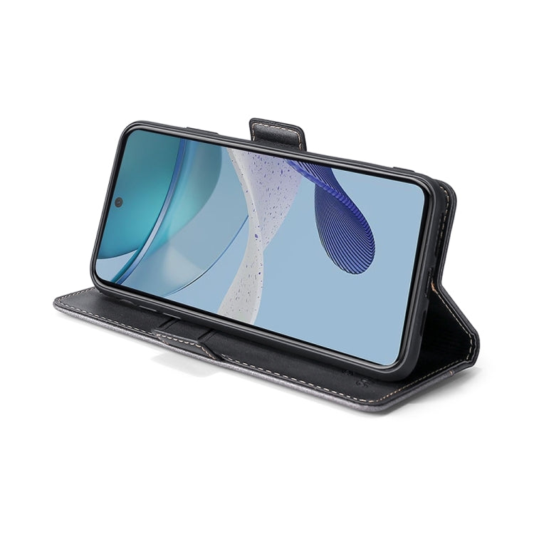 Funda de Cuero para Huawei Enjoy 60 con Hebilla Lateral y Color de Contraste (Marrón Oscuro + Dorado)