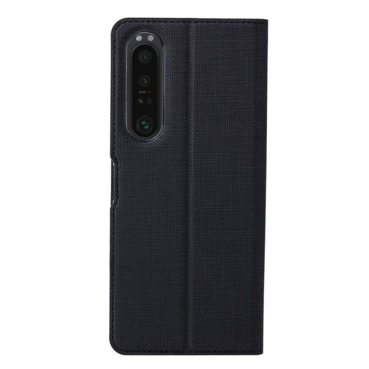 Estuche de Cuero Magnético Sony Xperia 1 V Vili Dmx Series a Prueba de Golpes (Negro)