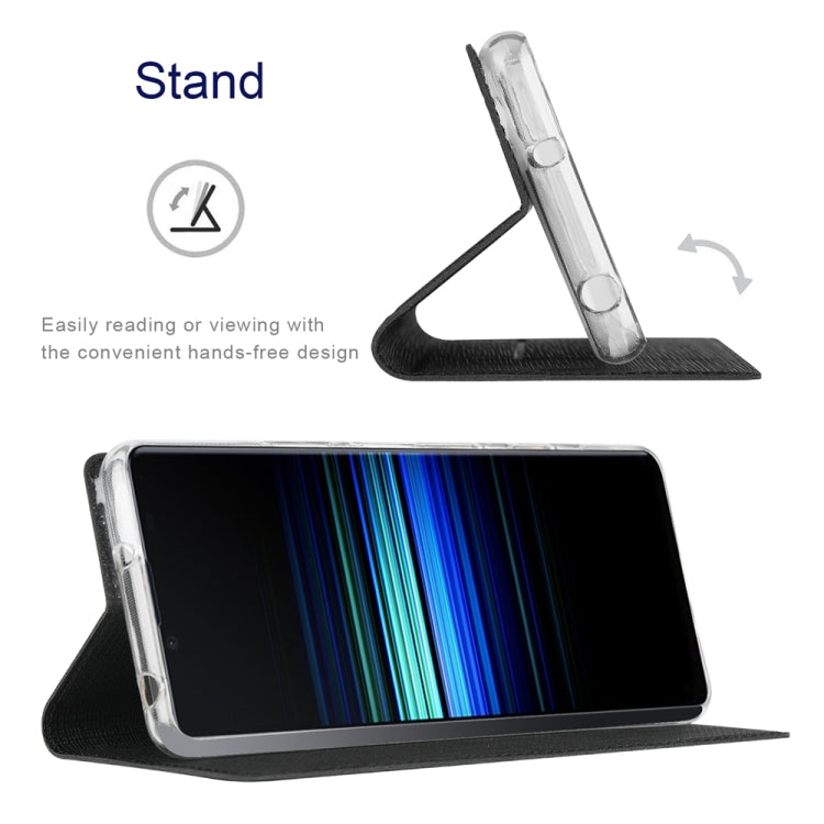 Estuche de Cuero Magnético Sony Xperia 1 V Vili Dmx Series a Prueba de Golpes (Negro)