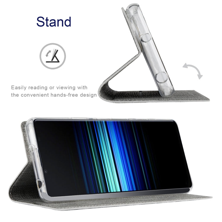 Estuche de Cuero Magnético para Sony Xperia 10 V Vili Dmx Series a Prueba de Golpes (Gris)