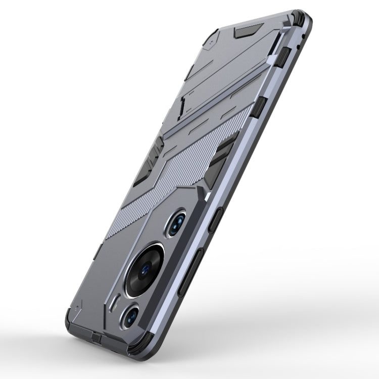 Funda Huawei P60 Art Punk Armor 2 en 1 PC + TPU a Prueba de Golpes con Soporte Invisible (Gris)