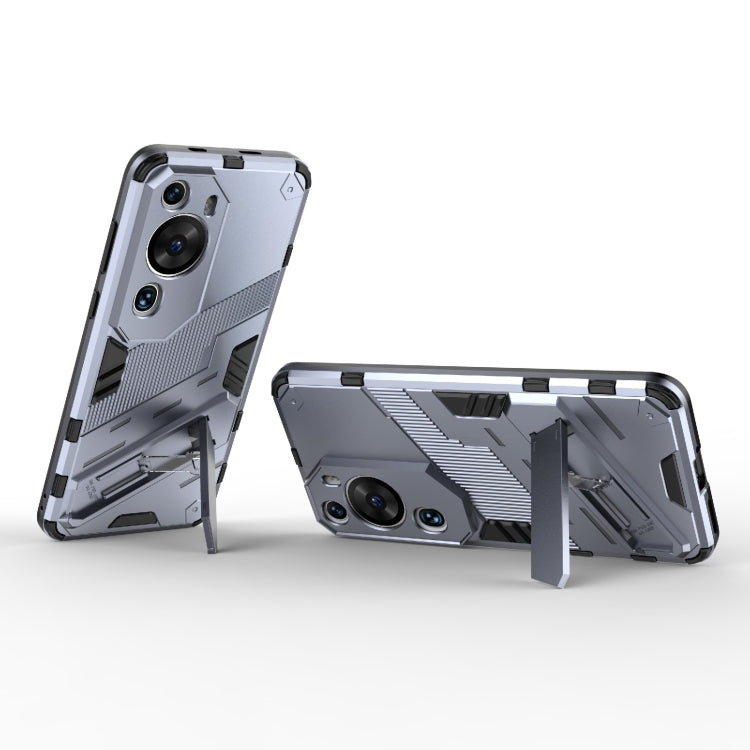 Funda Huawei P60 Art Punk Armor 2 en 1 PC + TPU a Prueba de Golpes con Soporte Invisible (Gris)