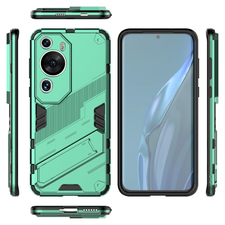 Funda para Huawei P60 Art Punk Armor 2 en 1 PC + TPU a prueba de golpes con soporte invisible (Verde)