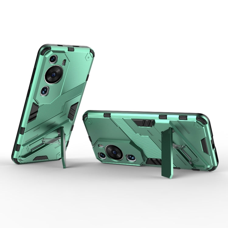 Funda para Huawei P60 Art Punk Armor 2 en 1 PC + TPU a prueba de golpes con soporte invisible (Verde)
